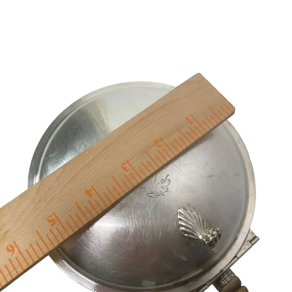 Vtg Sheffield Silver Plated Silent Butler Crumb Catcher EPC 300 Stallion‎ on Lid